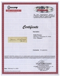 Pablo Picasso Autograph From 1916 -- With University Archives COA